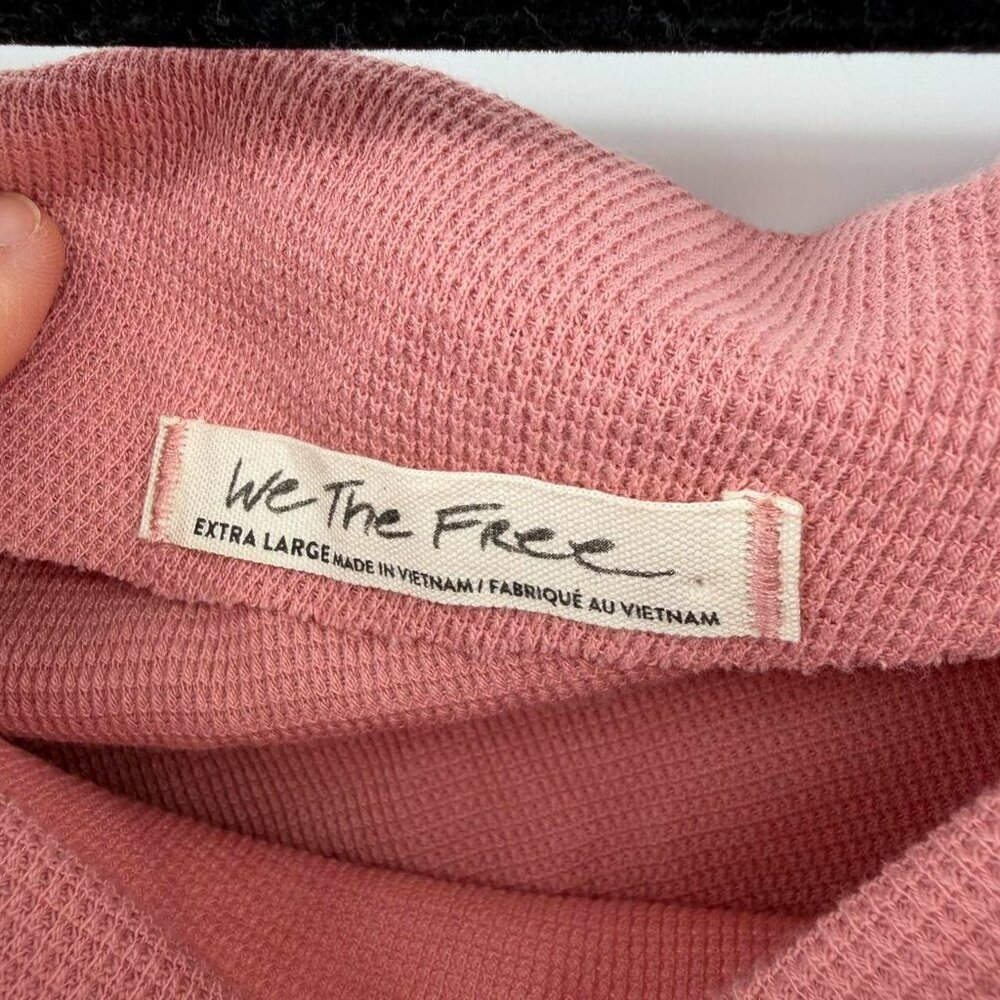 Free People We the Free Fuji Thermal pink long sleeve top Size XL - Picture 4 of 7